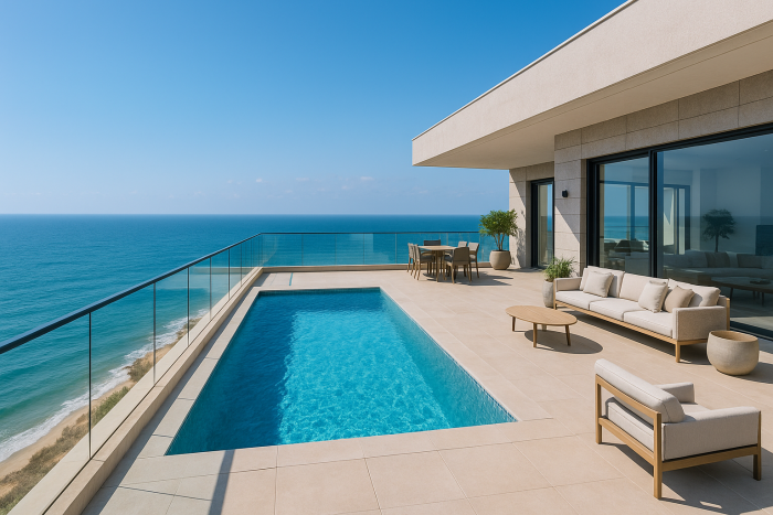 Real Estate in Israel: A Penthouse with Pool Sold in Netanya